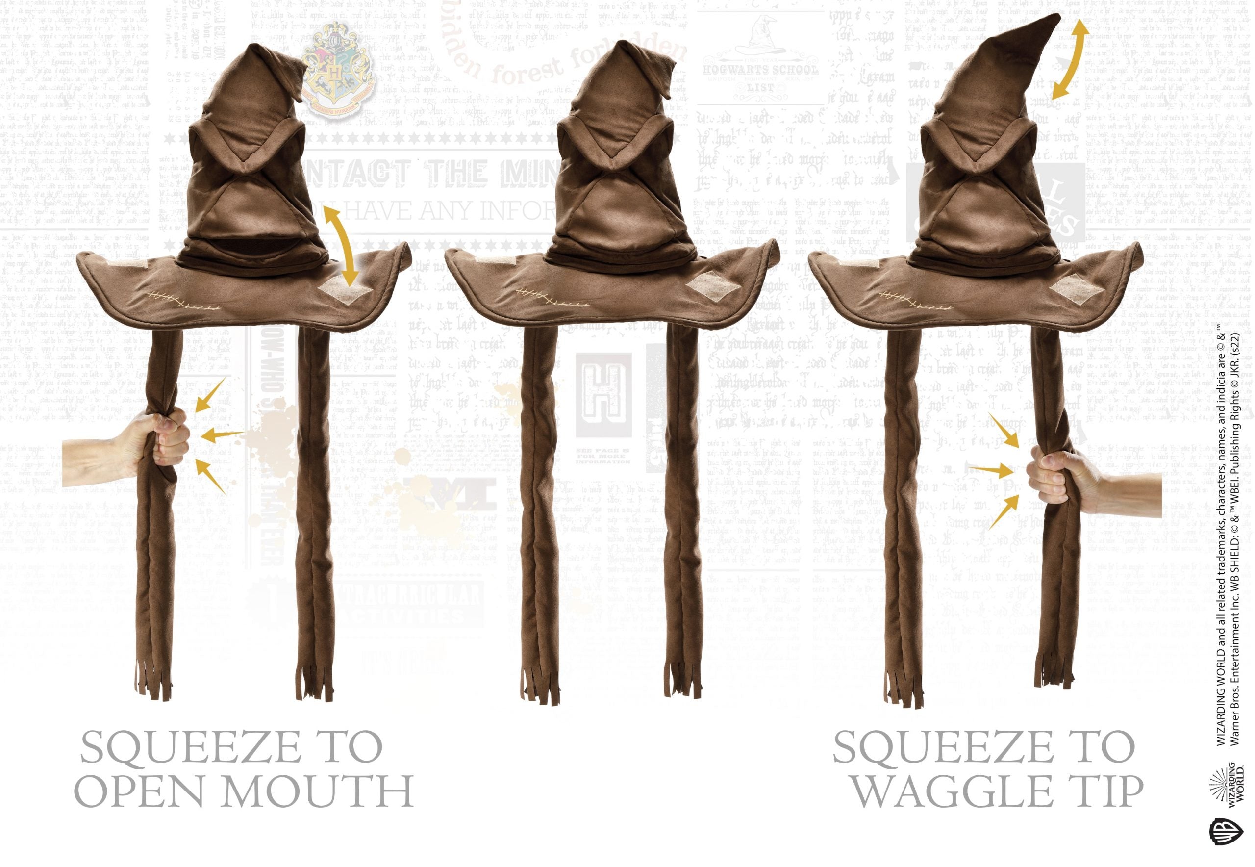 Replica Animata Cappello Magico Hogwarts Harry Potter