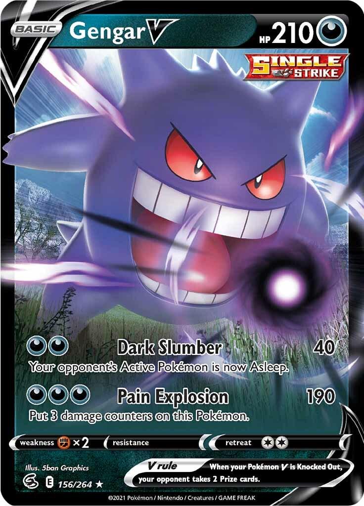 Carta Pokemon Gradata 7 - Gengar V - ITA Colpo Fusione - 2021