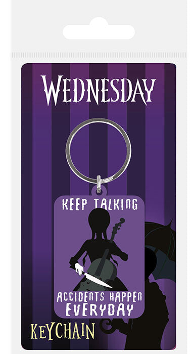 Portachiavi Netflix Wednesday Keep Talking Accidents Happen Everyday