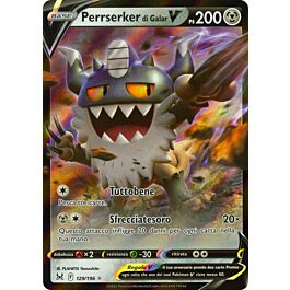 CARTA SINGOLA POKEMON NON COMUNE PERRSERKER DI GALAR V 129/196 NEAR MINT