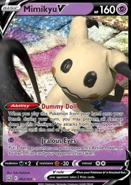 CARTA SINGOLA POKEMON MIMIKYU V 062/163 ITA NEAR MINT