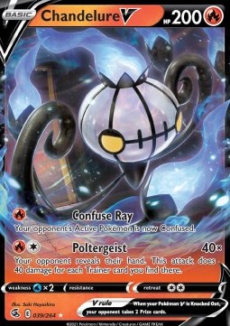 CARTA SINGOLA POKEMON CHANDELURE V 039/264 ITA NEAR MINT