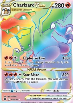 CARTA SINGOLA POKEMON CHARIZARD 174/172 VSTAR NEAR MINT