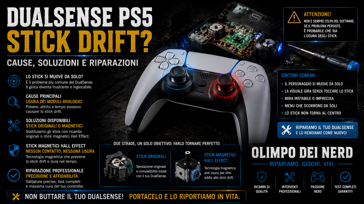 DualSense PS5 e stick drift: perché succede e come si può riparare