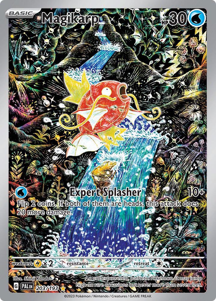 Carta Pokemon Gradata 8.5 - Magikarp 203 - ITA Evoluzioni a Paldea - 2023