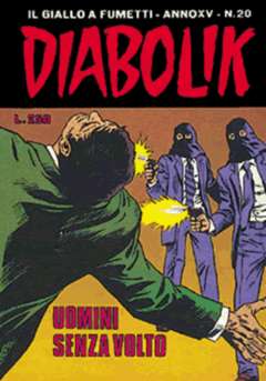 Fumetto Diabolik Vol.20 Uomini Senza Volto  - Second Hand Set. 1976