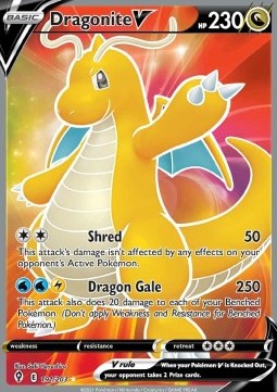 CARTA SINGOLA POKEMON DRAGONITE V 191/203 ITA NEAR MINT