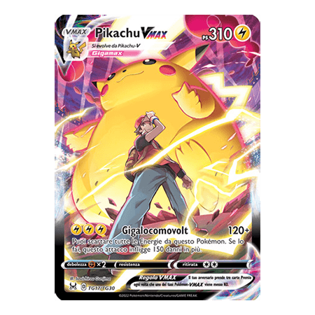 CARTA SINGOLA POKEMON NON COMUNE PIKACHU V MAX TG17/TG30 NEAR MINT